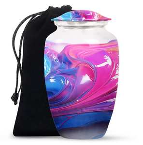 Pink and Blue Swirl Urn for Human <b>Ashes</b> Personalized Decorative for Adults <b>Ashes</b> <b>Keepsake</b> Memorial <b>Ashes</b> 1-200 Cubic Inch Urn - Product Image 5