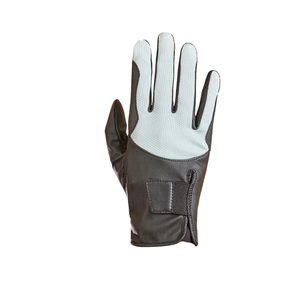 Guantes de equitación de cuero de alta calidad para mujer, a la moda, para invierno, en negro y blanco, con diseño personalizado. - Product Image 1