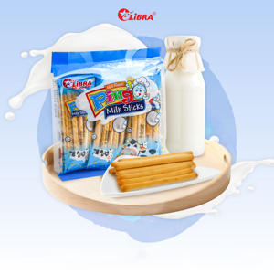 LIBRA PINGO <b>Milk</b> <b>Stick</b> Biscuits Creamy Taste 186G HALAL ISO Sweet Taste Sachet Bag Packaging FMCG Product Vietnam Blue - Product Image 3