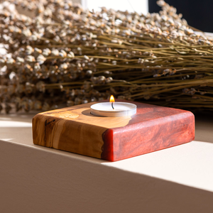 Bougeoir en bois fabriqué à la main de qualité supérieure Design élégant pour la décoration intérieure Célébrations festives, y compris la Saint-Valentin - Product Image 4