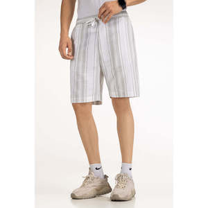 Shorts en coton 100% taille mi-haute, coupe classique, respirants et confortables, taille XXS, fermetures élastiques à la taille, logo, shorts en coton tricoté chaud - Product Image 3