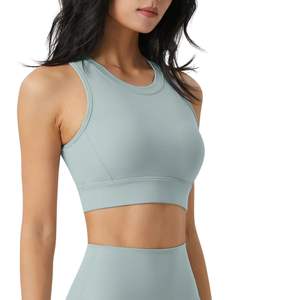 Soutien-gorge de sport ajustable à col haut et dos nu en spandex, haut court pour la salle de sport, le yoga et la course à pied, haut de yoga - Product Image 5