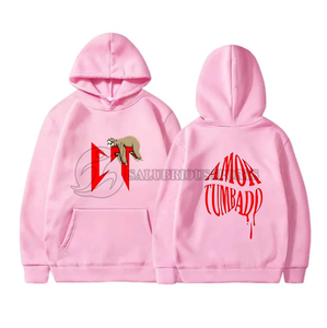 Sweat-shirt à capuche en molleton 100% coton pour femme, manches longues, couleur unie, imprimé, automne, écologique, logo personnalisé, pull-over sport - Product Image 2