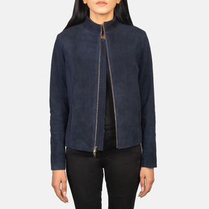 Veste courte pour femme Terra en cuir suédé de qualité supérieure, respirante, légère, design minimaliste, rehausse la garde-robe - Product Image 1