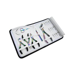 Kit Profesional de Herramientas para Extensiones de Cabello Arcoíris, Alicates para Extensiones de Clip, Cortador de Adhesivo, Enhebrador de Lazos, Gancho, Alicates para Crimpar Cuentas, Tijeras de Corte - Product Image 1