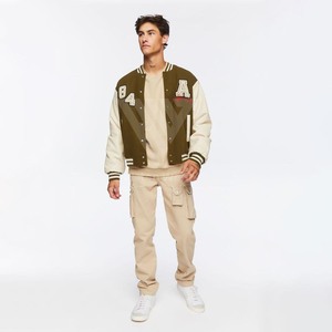 Chaquetas universitarias de peso pesado para hombre de estilo lujoso, chaqueta universitaria de béisbol con parche bordado de chenilla personalizada para hombre - Product Image 2