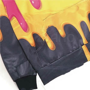 Venta directa de fábrica Sudaderas con capucha cómodas de invierno para hombre Sudaderas Tela sólida Diseño de cremallera Patrón de impresión Precio razonable - Product Image 5