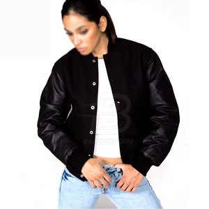 Chaqueta Letterman para mujer, precio al por mayor, chaqueta transpirable de invierno, chaqueta Letterman para mujer de calidad superior - Product Image 1