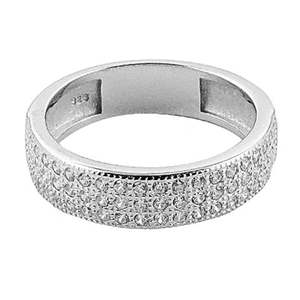 Women's 925 Silver Cubic Zirconia Pave <b>Ring</b> Elegant <b>Crystal</b> Jewelry Gift Idea - Product Image 2