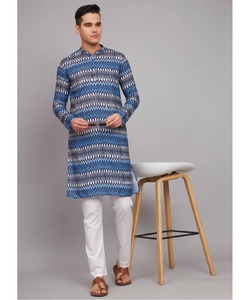 Poulet court AchkanBandhgalaSherwaniKurta pour homme en PathaniPajama indien avec design élégant en coton Khadi d'hiver - Product Image 1