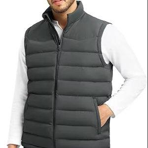 Venta Directa de Fábrica, Chaleco Acolchado con Cierre y Cuello en V, Personalizable, Transpirable, de Alta Calidad, para Hombre, Invierno, Casual - Product Image 1