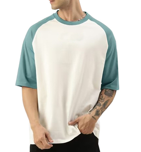 เสื้อยืดคอกลมสำหรับผู้ชายทำจากผ้าฝ้าย100% บริการ OEM ออกแบบได้เองและมีไหล่ตกแบบสั้น - Product Image 3