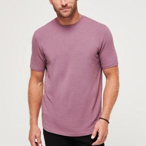 Camiseta 100% de algodón de peso pesado para hombre, transpirable, de secado rápido, ecológica, Camiseta lisa de moda, ajuste Regular, Color sólido, Verano - Product Image 1