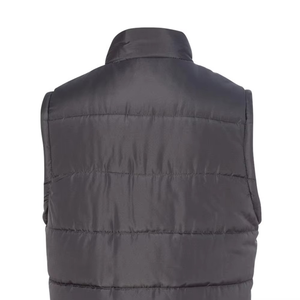 Nouvelle arrivée Veste sans manches d'hiver pour homme avec col montant Poche zippée Gilet matelassé personnalisé avec logo Option taille plus - Product Image 4