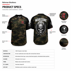 Camiseta de Béisbol Oversize para Hombre, Color Verde Militar, 100% Poliéster, Corte Personalizado por Rehman Brothers - Product Image 5