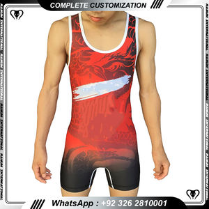 ชุดมวยปล้ำบริการ OEM สีฟ้าชุดกีฬาลายการ์ตูนสีฟ้า - Product Image 2