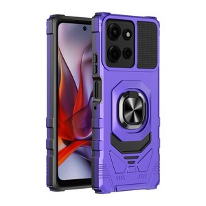 เคส Motorola G Power 2026 G Power 2025 แบบแม่เหล็กพร้อมขาตั้งวงแหวน สีม่วง - Product Image 1