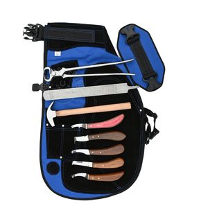 Kit de Herrador para Recorte de Cascos, Alicates, Martillo de Herraje, Lima de Acabado con Delantal de Cuero, Cuchillo de Doble Hoja Curva en Forma de D - Product Image 4