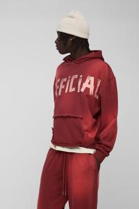 Chándal de bolsillo desgastado lavado oficial boxy de gran tamaño para hombre OEM chándales transpirables serigrafiados - Product Image 3