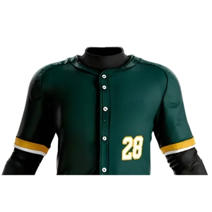 Maillot de baseball pour homme adulte respirant à séchage rapide, col en V, 100% polyester, imprimé sur mesure par sublimation, tissu uni 300g, OEM personnalisé - Product Image 3