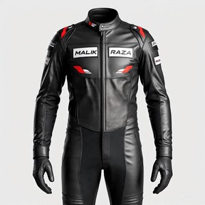 Traje de moto de piel de vaca de 1,3mm directo de fábrica precio al por mayor logotipo personalizado bordado entrega rápida ropa de seguridad - Product Image 2