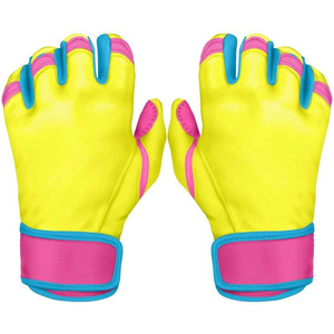 Gants de frappe de baseball professionnels avec logo personnalisé Gants de frappeur de baseball en cuir véritable de haute qualité et de qualité supérieure - Product Image 2