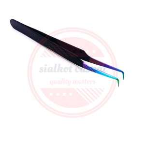Pince à cils en acier inoxydable \ Poignée confortable Pince à épiler avec logo personnalisé pour l'extension des cils - Product Image 2