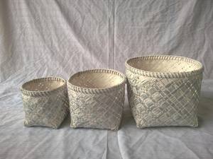 Best Seller Set of 3 Eco-friendly <b>Bamboo</b> Storage <b>Baskets</b> Wholesale Laundry <b>Baskets</b> From Vietnam - Product Image 4