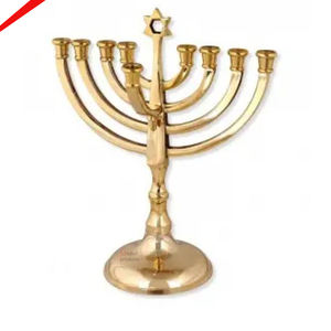 Venta caliente Rose Gold 5 Branch Metal Menorah Hanukkah Candle Stand para Temple Home - Product Image 3
