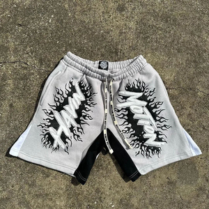 Pantalones Cortos Deportivos Personalizados para Hombre, Casuales, Desgastados, Bordados, Transpirables, de Secado Rápido, de Algodón Grueso, Lavados con Ácido, de Doble Cintura - Product Image 5