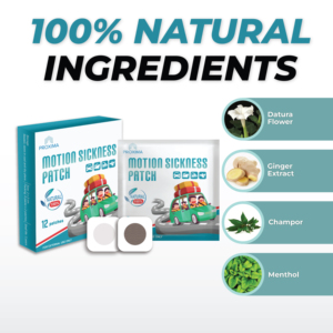 Parche para el mareo. Pegatinas herbales para aliviar las náuseas para uso en viajes - Product Image 2