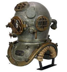 Casco de buceo náutico para decoración del hogar, escultura de Metal para buzos antiguos - Product Image 1