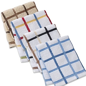 Serviette de cuisine en coton éponge 100% réutilisable pour le séchage et le polissage Séchage rapide Absorbante Motif damassé Couleurs personnalisables - Product Image 1