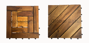 ไม้วีเอทไม้เนื้อแข็งแผ่นประสาน10แพ็ค12 "X12" ร่วมสมัยกันน้ำเป็นมิตรกับสิ่งแวดล้อมปูพื้นกลางแจ้ง - Product Image 2