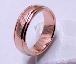 Bague magnétique en cuivre faite à la main, bague d'empilage en cuivre classique, bague d'anxiété en cuivre massif, bague boho, wory - Product Image 1