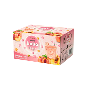 Jus de fruits à bulles avec perles de boba au litchi 320 ml en conserve, aromatisé, certifié HALAL ISO HACCP - Product Image 6