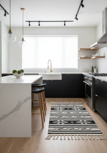 Alfombra de Algodón Tejida a Mano con Diseño Floral Moderno, Lavable a Máquina, Reversible, Color Blanco, para el Hogar, Picnic, Oración - Product Image 2