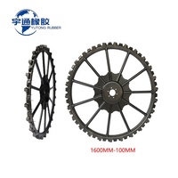 Roues en caoutchouc agricole solides YT 1600*80mm 1,6m 63 pouces pour transplanteurs de riz, pneus pour tracteurs, garantie de 2 ans