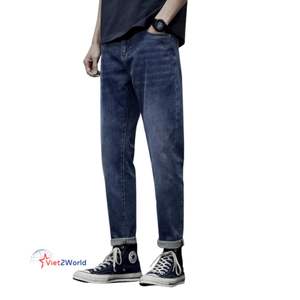 Viet Nam Fabricante Proveedor Casual Formal Medio Denim Jeans para Hombres Mujeres Media Cintura Harem Pantalones Spandex/Algodón ODM Suministro - Product Image 4