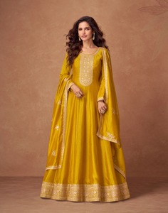 Vestido Salwar Kameez de Seda de Diseño Neeta Creation, Largo hasta el Suelo, con Dupatta, de Secado Rápido, para Todas las Temporadas, Colección para Damas, Estilo Indio-Pakistaní - Product Image 5