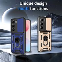 Béquille armure anneau fenêtre coulissante coque de téléphone pour Infinix Hot 60 Pro PLUS 60i Note 50 Pro + Itel City 100 étui pochettes de téléphone