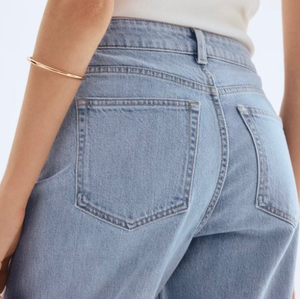 Pantalon baggy en denim bleu clair de luxe pour femmes - Product Image 3