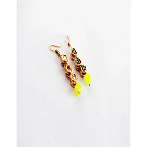 Conjunto de Collar Gargantilla Vintage Chapado en Oro con Piedras Incrustadas, Joyería Fina de Zirconia para Novias y Fiestas, Color Amarillo - Product Image 3