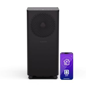 เครื่องปรับอากาศแบบพกพา 7000 BTU สำหรับบ้าน ควบคุมผ่านแอพ WiFi 3 in 1 ระบบทำความเย็น ลดความชื้น และพัดลม สำหรับห้องขนาด 18-23 ตร.ม. 64 เดซิเบล สีดำ - Product Image 1