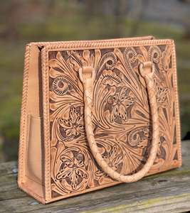 Sac fourre-tout pour femme en cuir véritable 100% fait main, gravure personnalisée, résistant à l'eau, léger, mode estivale, usage quotidien - Product Image 5