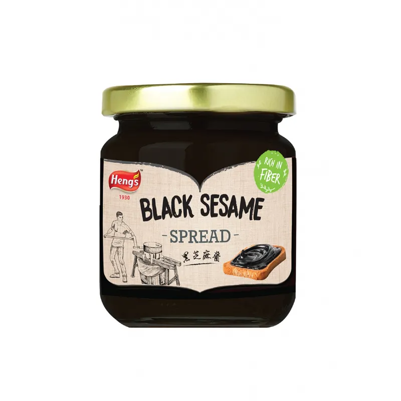 Heng's Black Sesame Spread 185g Made in Malaysia Schwarzer Sesam Asiam Flavor Jam Spread für Frühstücks tee Kekse Brot