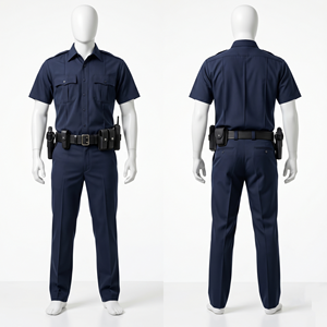 Uniforme de Seguridad de Polialgodón Premium de 220 GSM, Color Azul Marino, con Diseño de Bolsillo Utilitario, Bordado Personalizado, Parche Tejido Impreso - Product Image 1