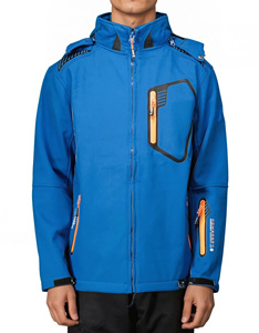 All Weatherwear Polyester Zipper <b>Jacket</b> <b>For</b> <b>Men</b> Classical Durable Softshell Hooded Outdoorwear <b>Jacket</b> With Customize Logo - Product Image 6