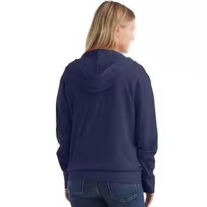 2025 printemps Logo personnalisé 2 Pc ensemble à capuche femmes vêtements hiver 2 pièces ensemble pour femmes solide haut court deux pièces pantalon de survêtement ensemble - Product Image 2