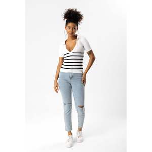 Camiseta Casual de Manga Corta sin Costuras con Cuello Polo - Product Image 1